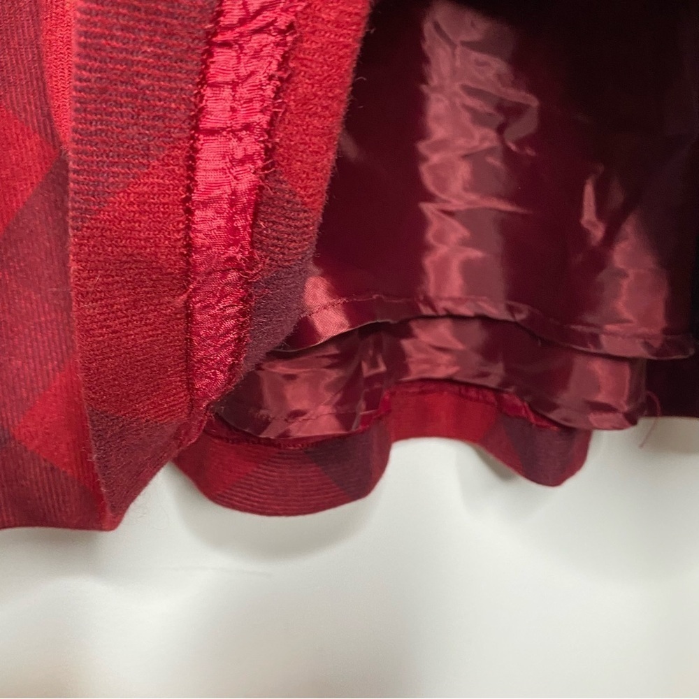 Eddie Bauer Vintage Red Plaid Wool Maxi Skirt - Picture 8 of 10